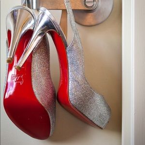 Christian Louboutin N Prive  Glitter Heel.